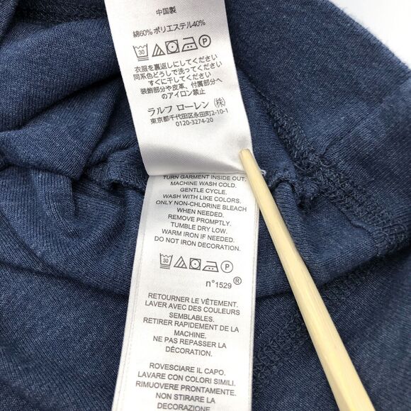 Lauren Ralph Lauren Womens Top Size Small Navy Suede Elbow Patch Zip Shoulder - Picture 10 of 14